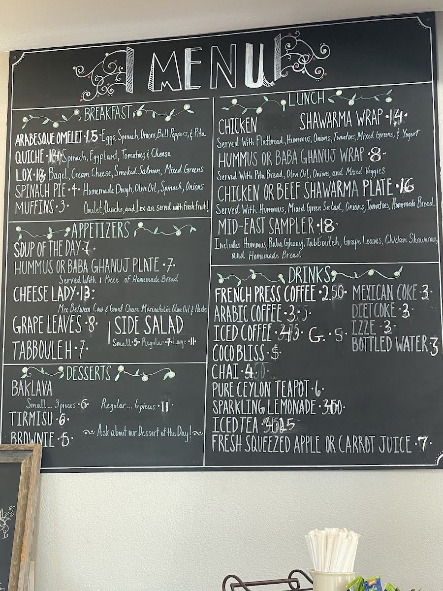 Menu - Arabesque photo 1
